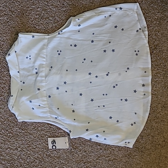 SO sleeveless white button down with blue stars - NWT - Picture 6 of 6